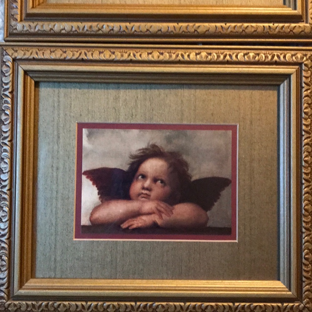 Famous Raphael Angels Gold Mat & Frame Print Pair - Picture 3 of 9